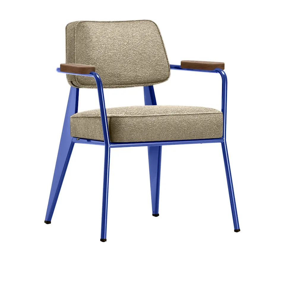 Fauteuil Direction karmstol Prouvé Bleu Marcoule