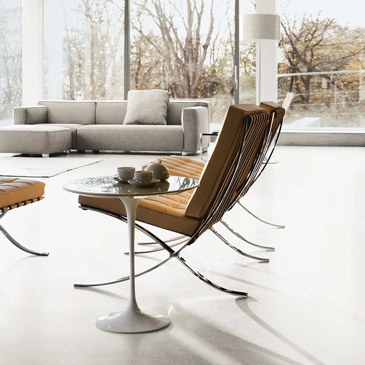 Saarinen Oval Table White - Småbord