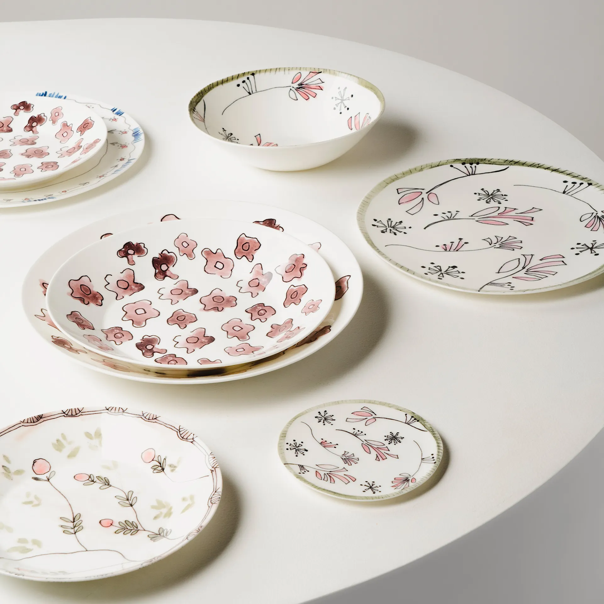 Plate S Fiore Rosa - Set of 2 - Serax - NO GA