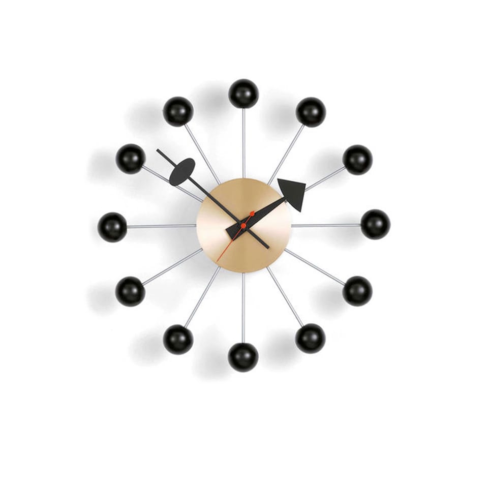 Ball Clock Svart/Mässing