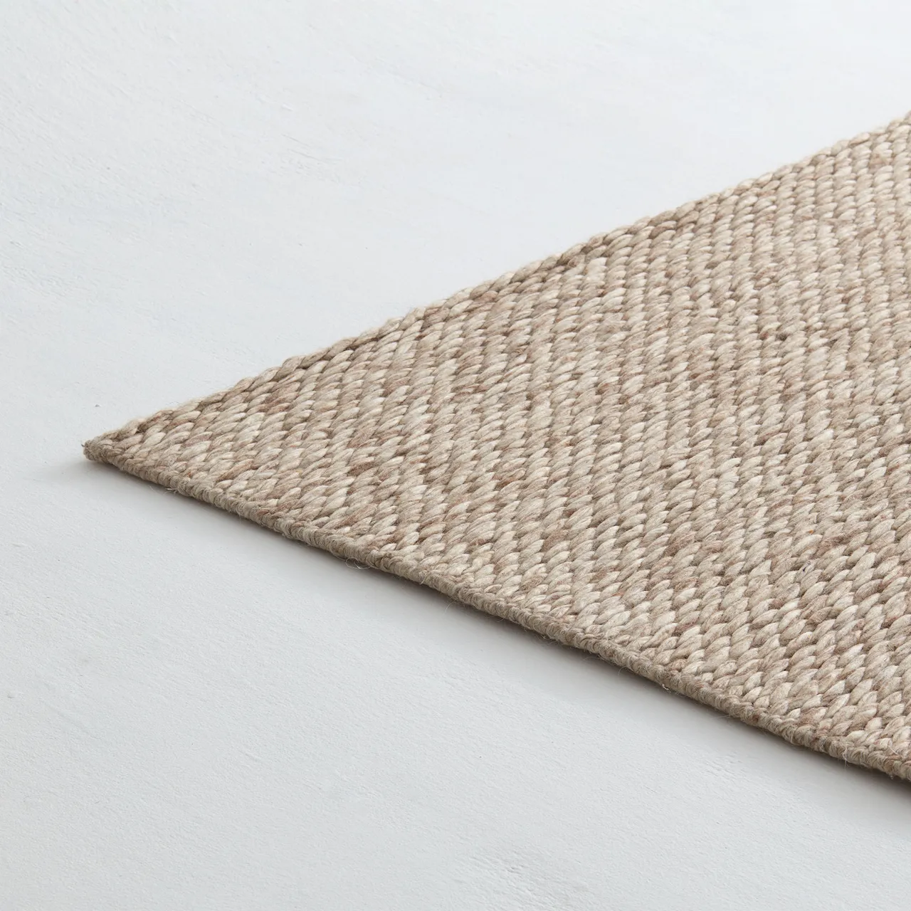 Braids Wool Rug Beige Melange