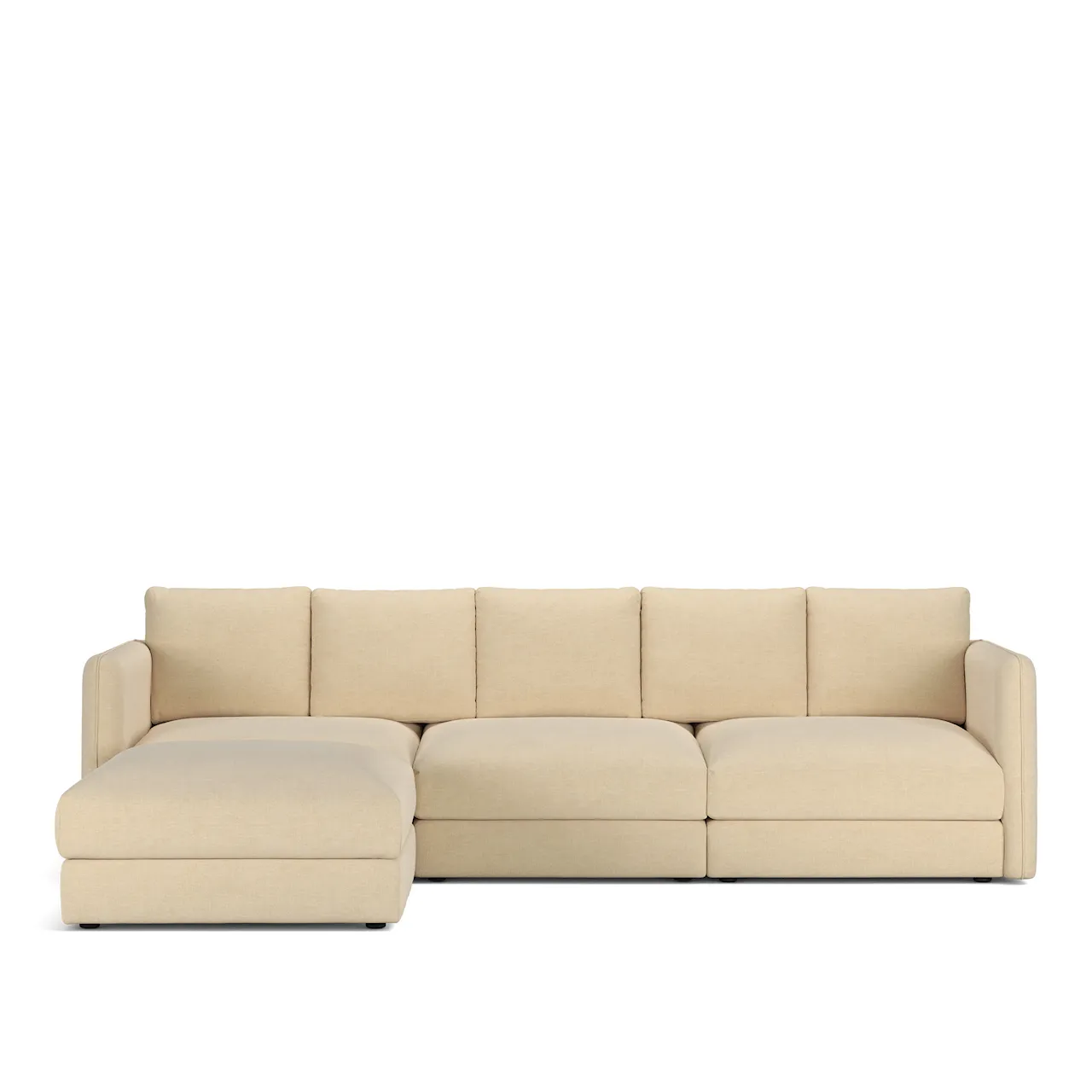 Pavarotti 3-Seater + Footstool, Removable Cover, Cushion Variant 02, Lario 38