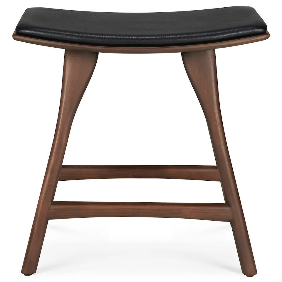 Osso Stool Teak Brown - Upholstered