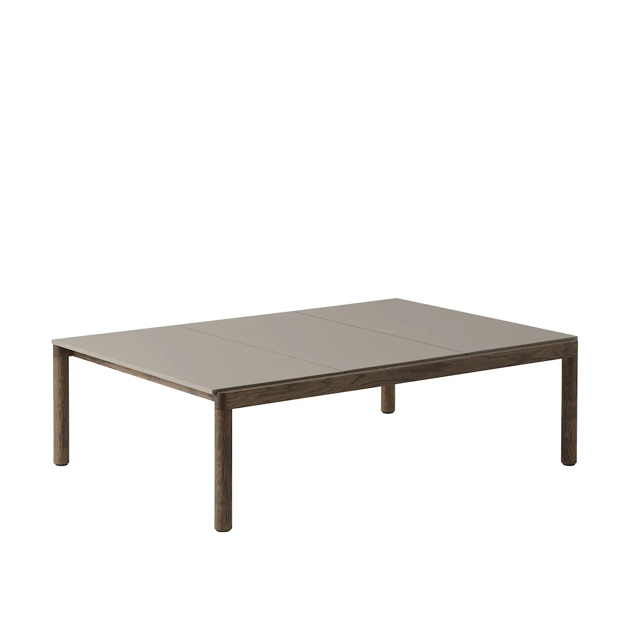 Couple Coffee Table / 120 x 84 x 35 cm - 3 Plain - Sand/Dark Oiled Oak