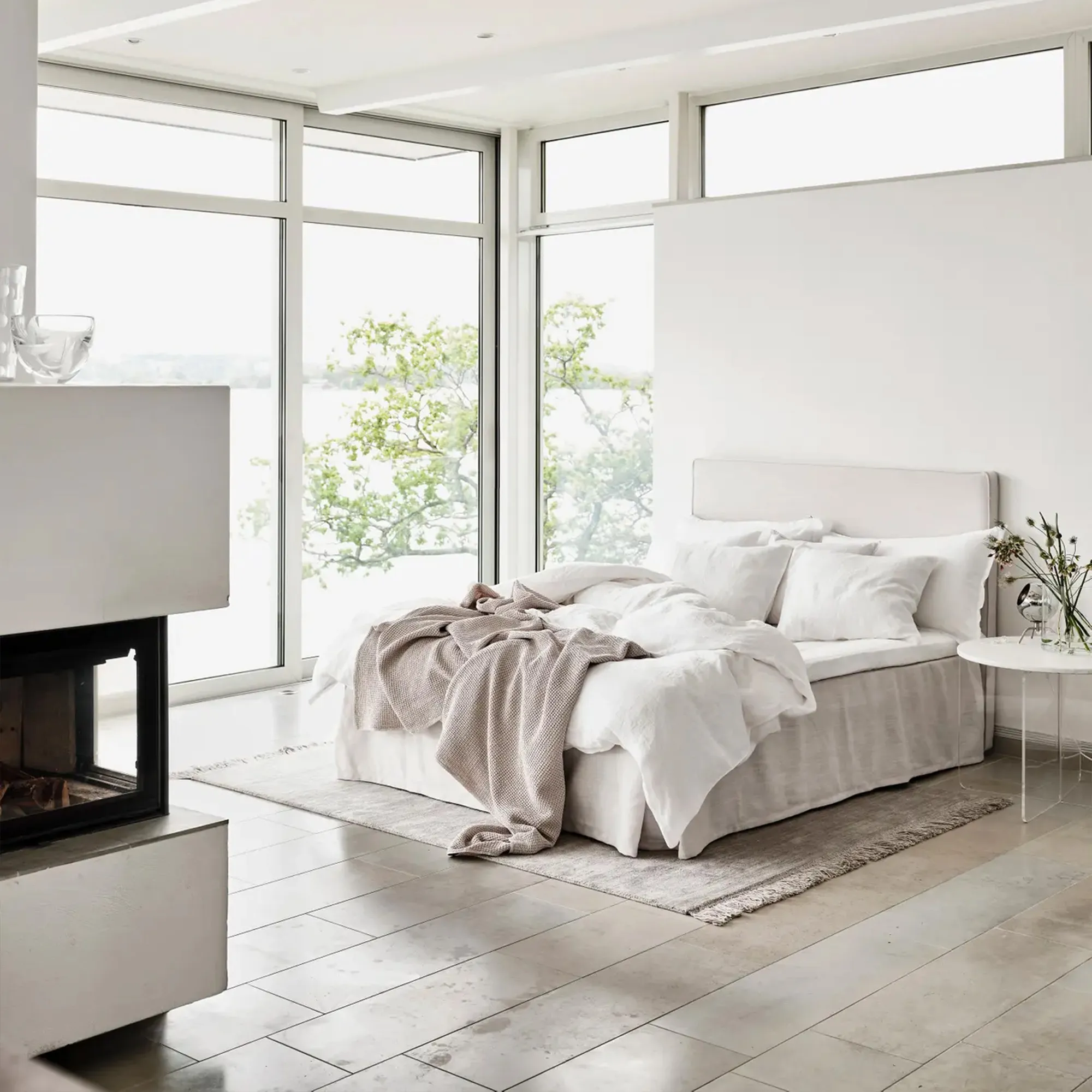 Venezia Linen Ivory sängkappa - 5