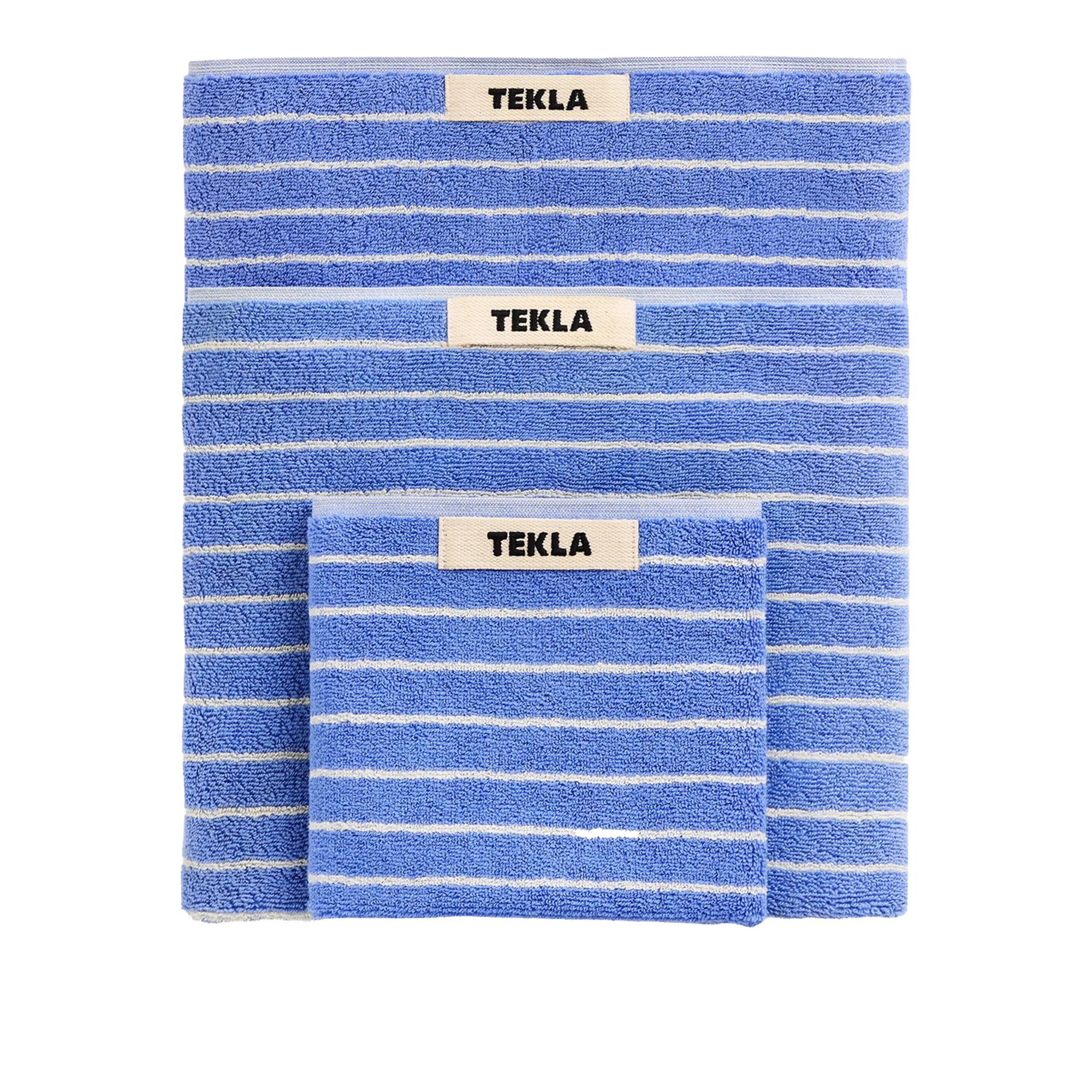 Terry Clear Blue Stripes handduk - 1