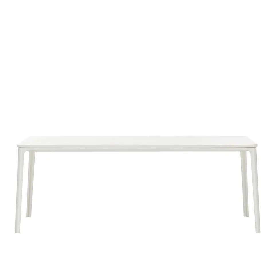 Plate Dining Table - White/White