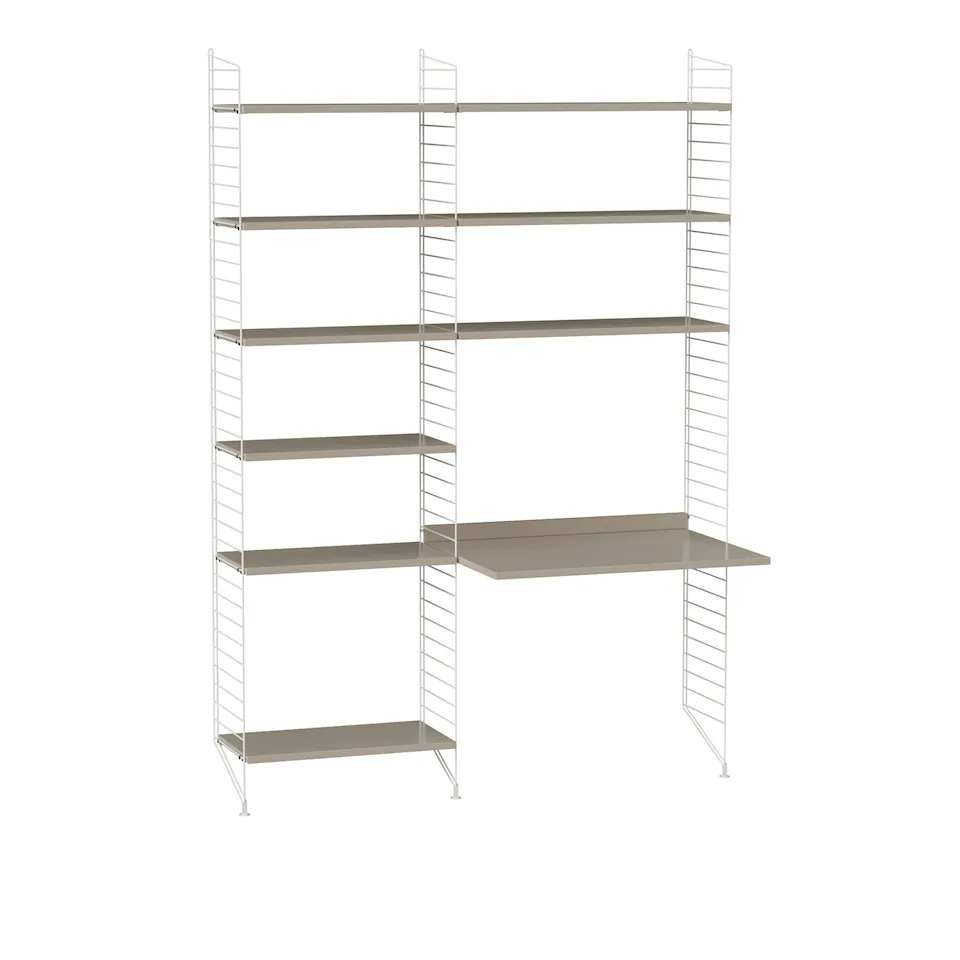 Kontor hyllsystem B beige/vit