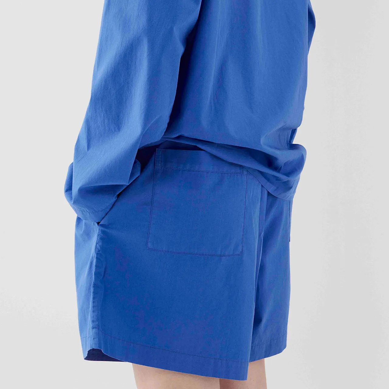 Poplin Pyjamas Shorts Royal Blue