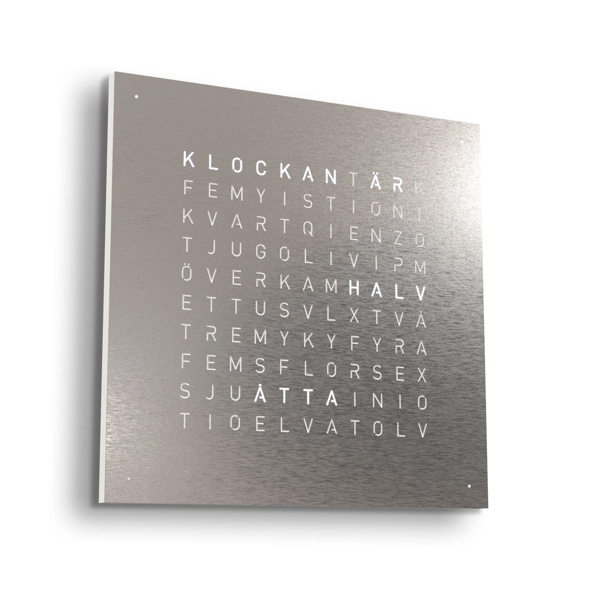Qlocktwo Earth 45 Creator's Edition – Stainless Steel - 2