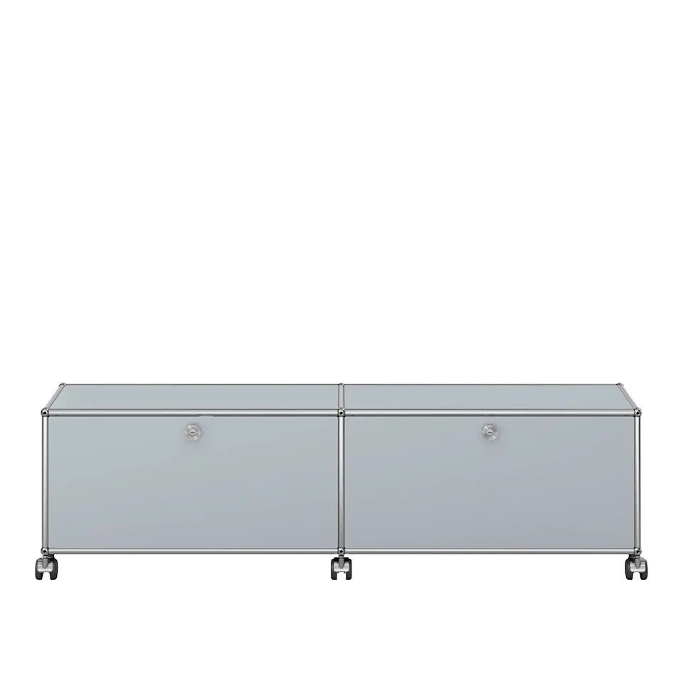 USM Haller 43 Low media unit, USM Matte Silver