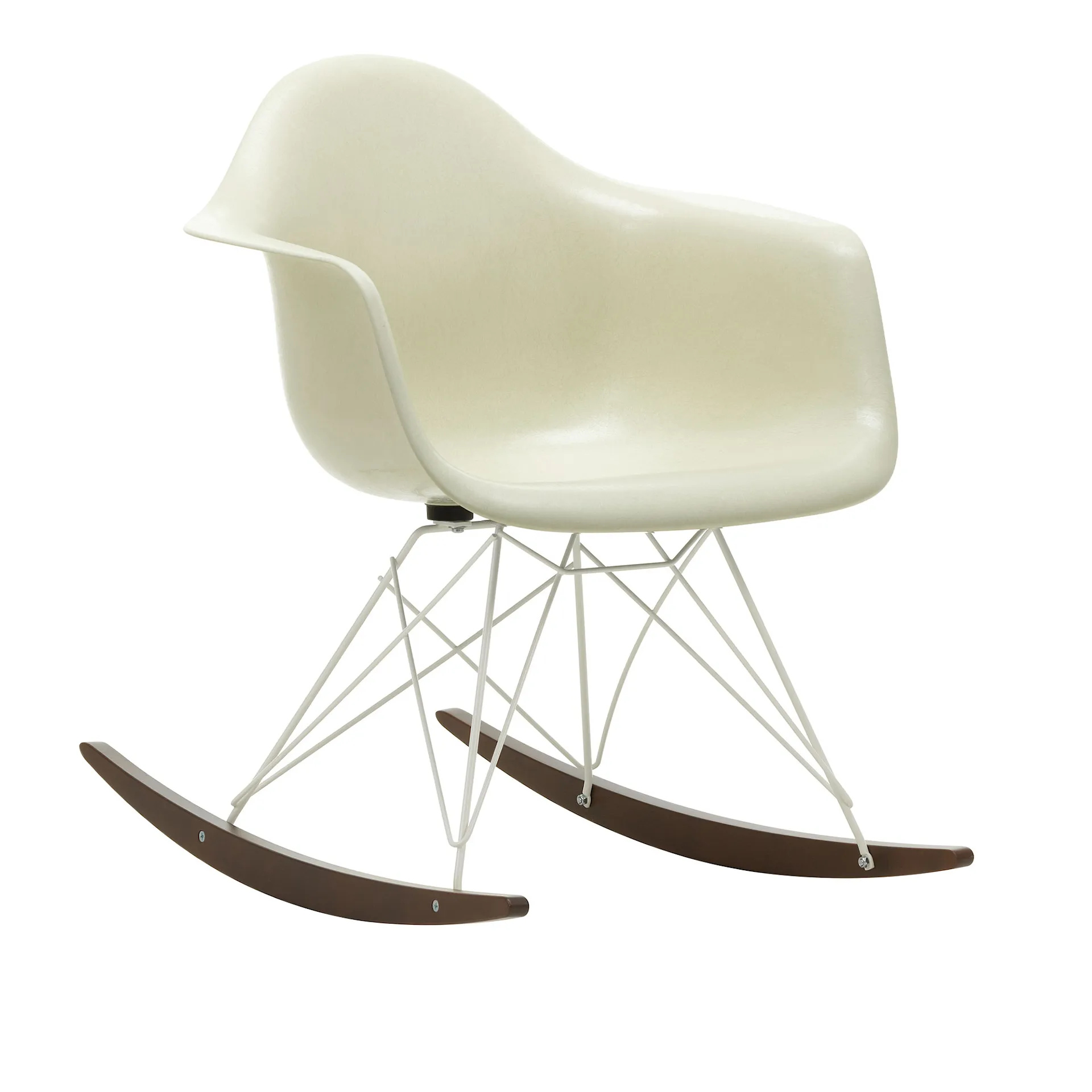 Eames Fiberglass Armchair RAR gungstol White/Dark Maple - Vitra - Charles & Ray Eames - NO GA