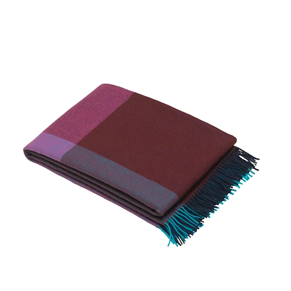 Colour Block Blanket - Blue Bordeaux