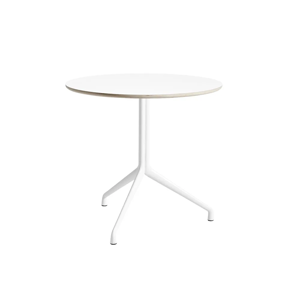 About a Table AAT20 - White Base - White Laminate - Ø80xH73 cm