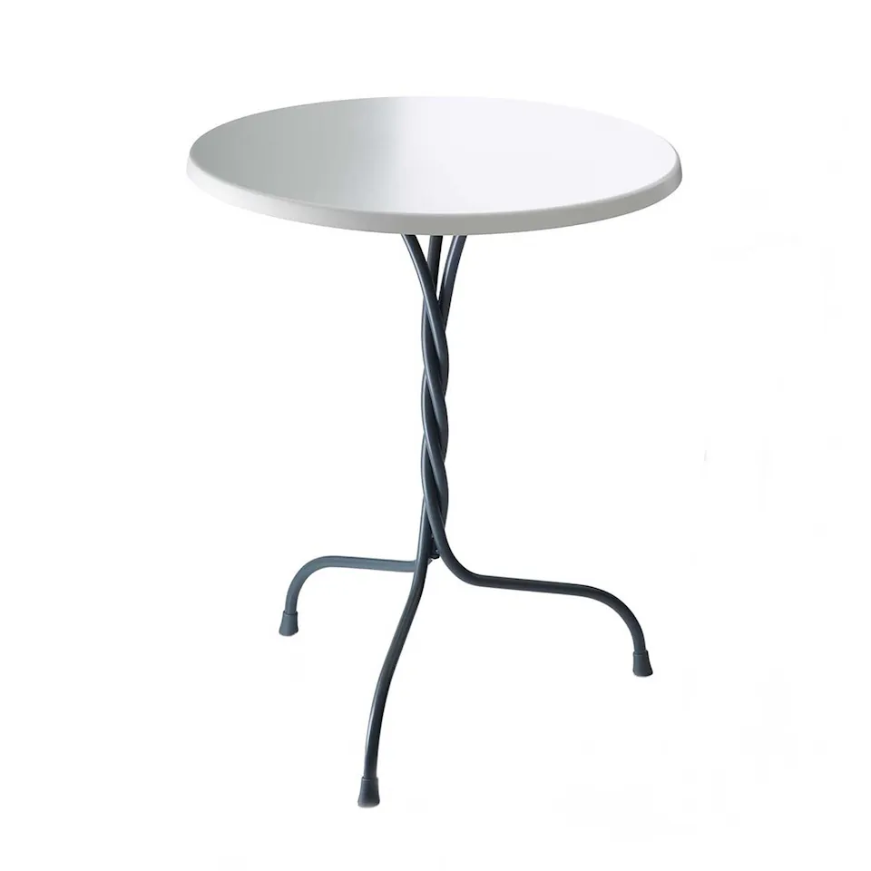 Vigna Table Ø60 Granite grey frame/White top