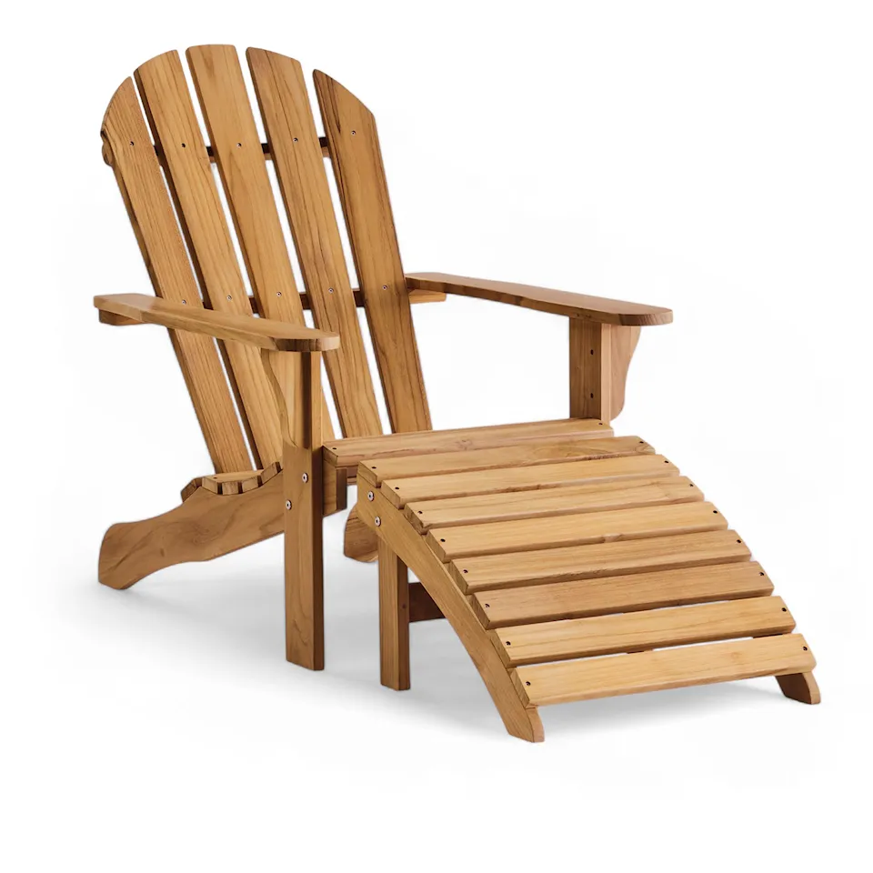 Midsummer lounge chair with footstool