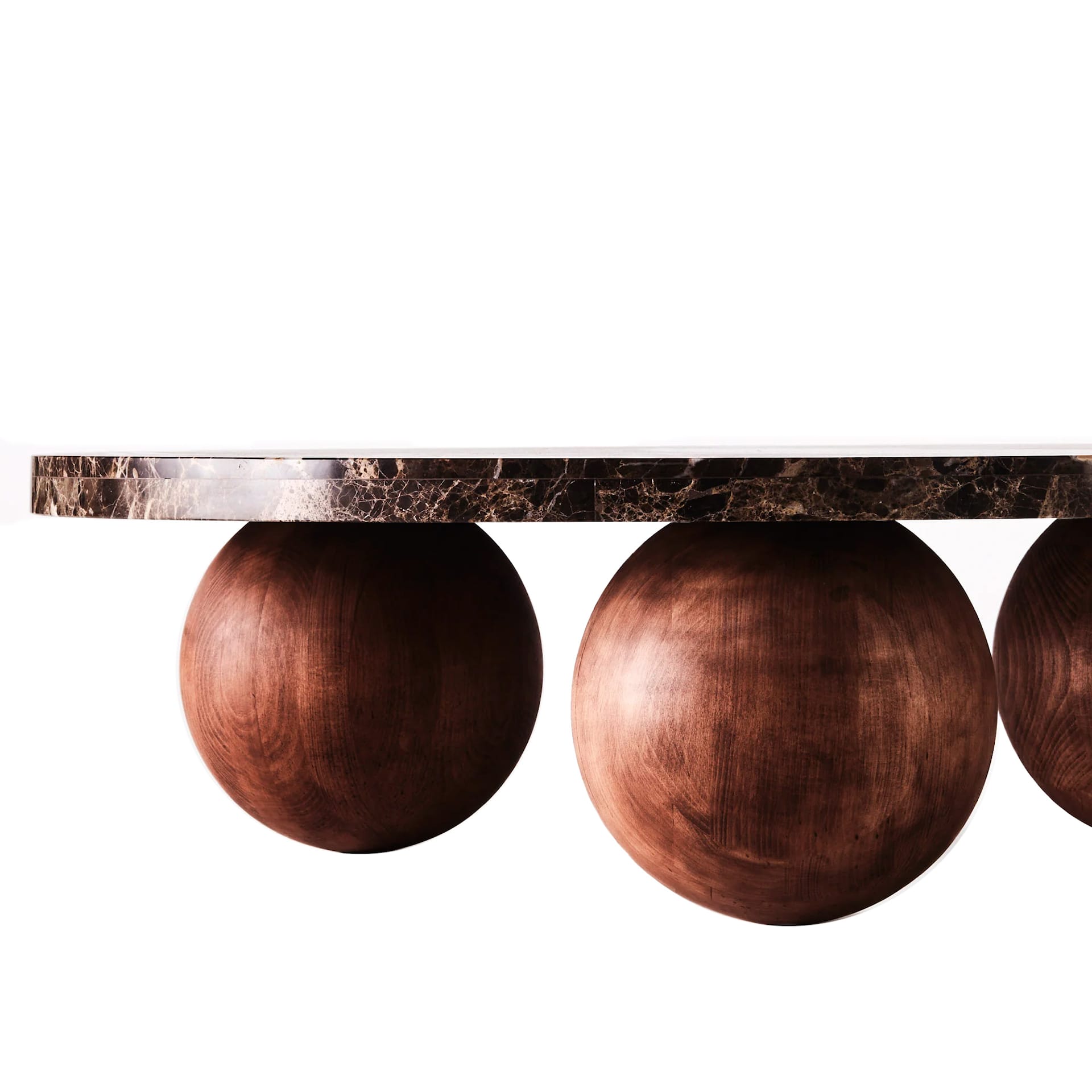 Sphere Sofa Table Round Dark Emperador - Dusty Deco - NO GA