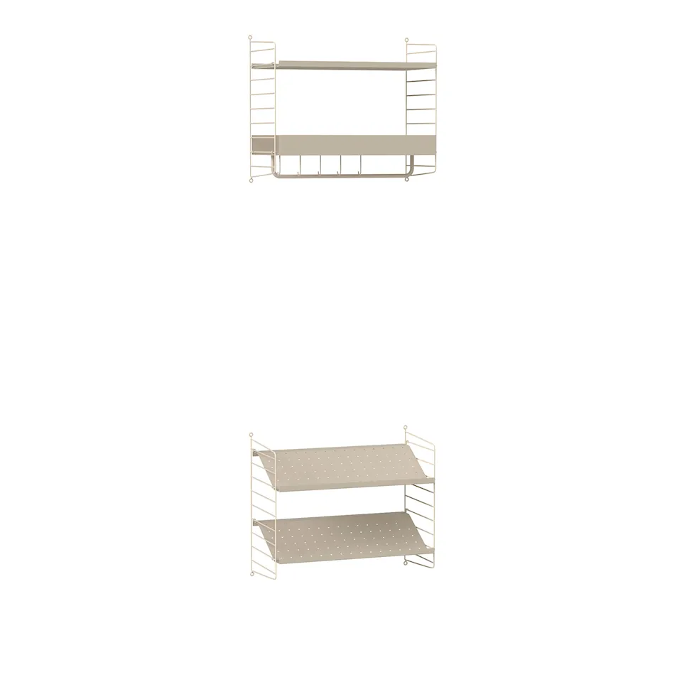 Hall hyllsystem E beige/beige