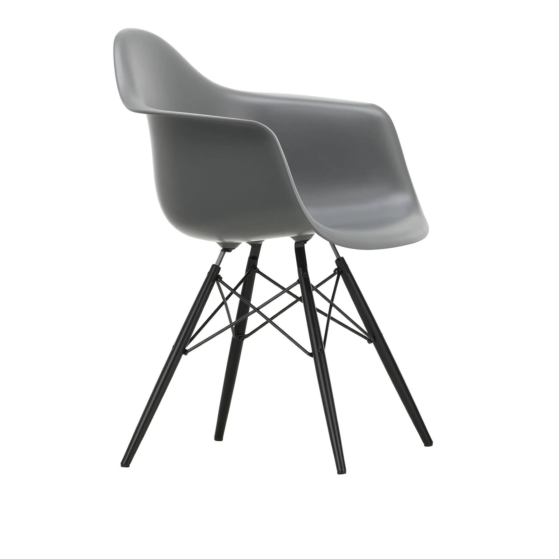 Eames RE Plastic Armchair DAW matstol Black Maple - Vitra - Charles & Ray Eames - NO GA