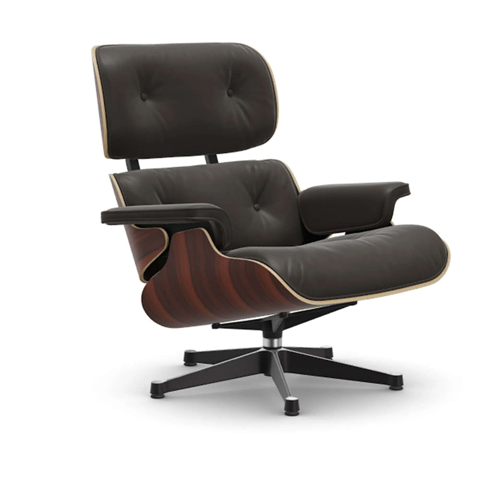 Eames Lounge Chair Santos Palisander Polished/Black fåtölj - Vitra - Charles & Ray Eames - NO GA