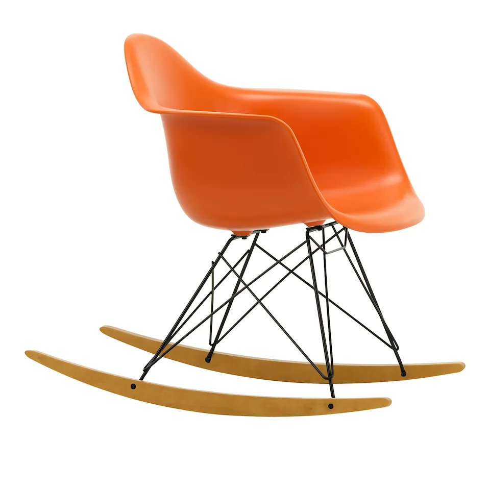 Eames Plastic Armchair RAR - 43 Rusty Orange - Basic Dark Base - Golden Maple