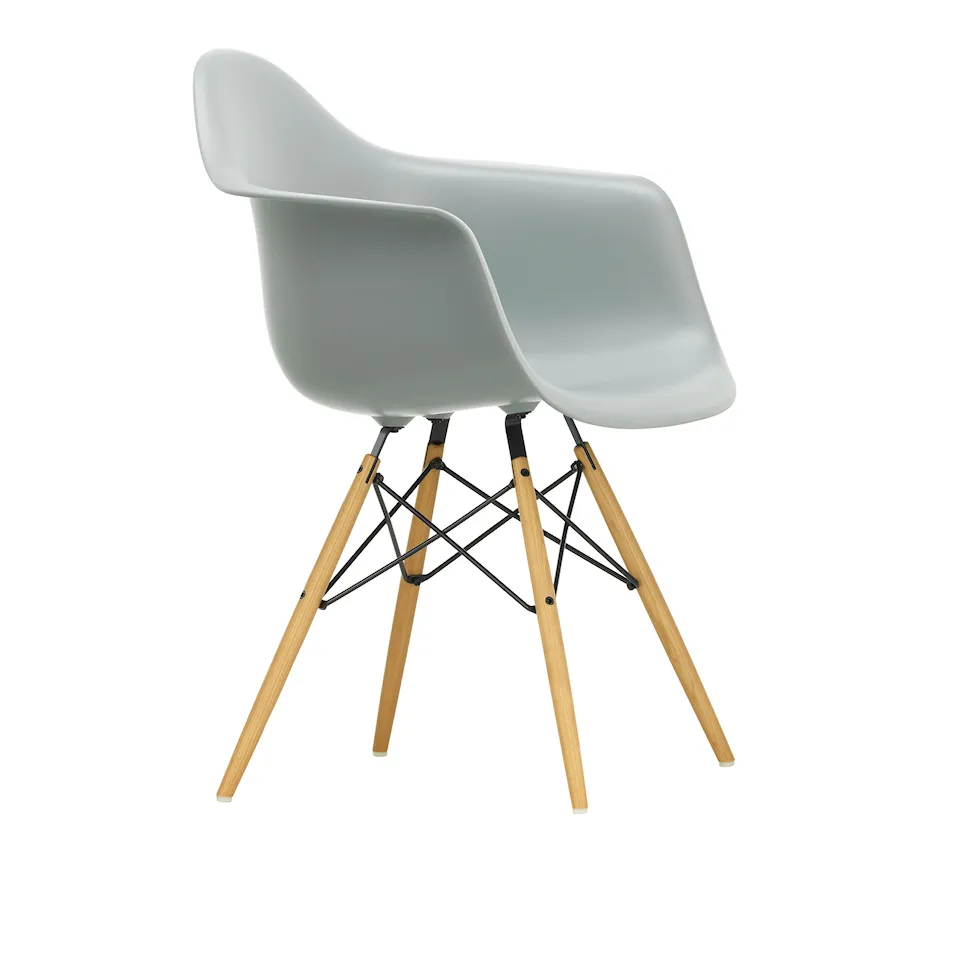 Eames Plastic Armchair DAW - 24 Light Grey - Ash Honey Tone