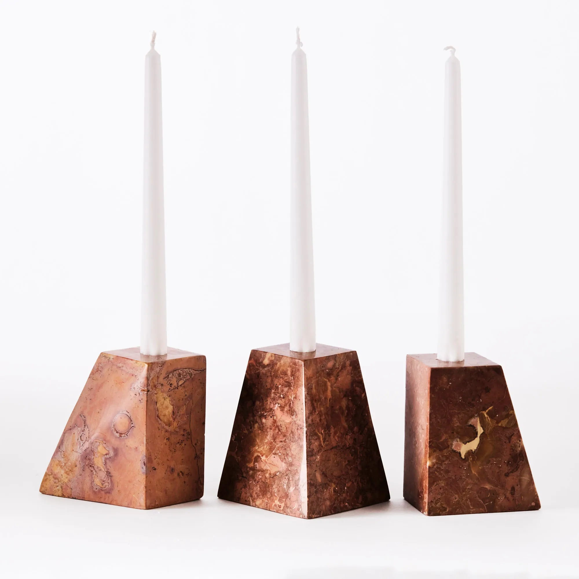 Pyramid Candle Holder Set Of Three - 2