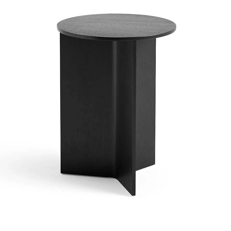 Slit Table Wood Round High Black Oak