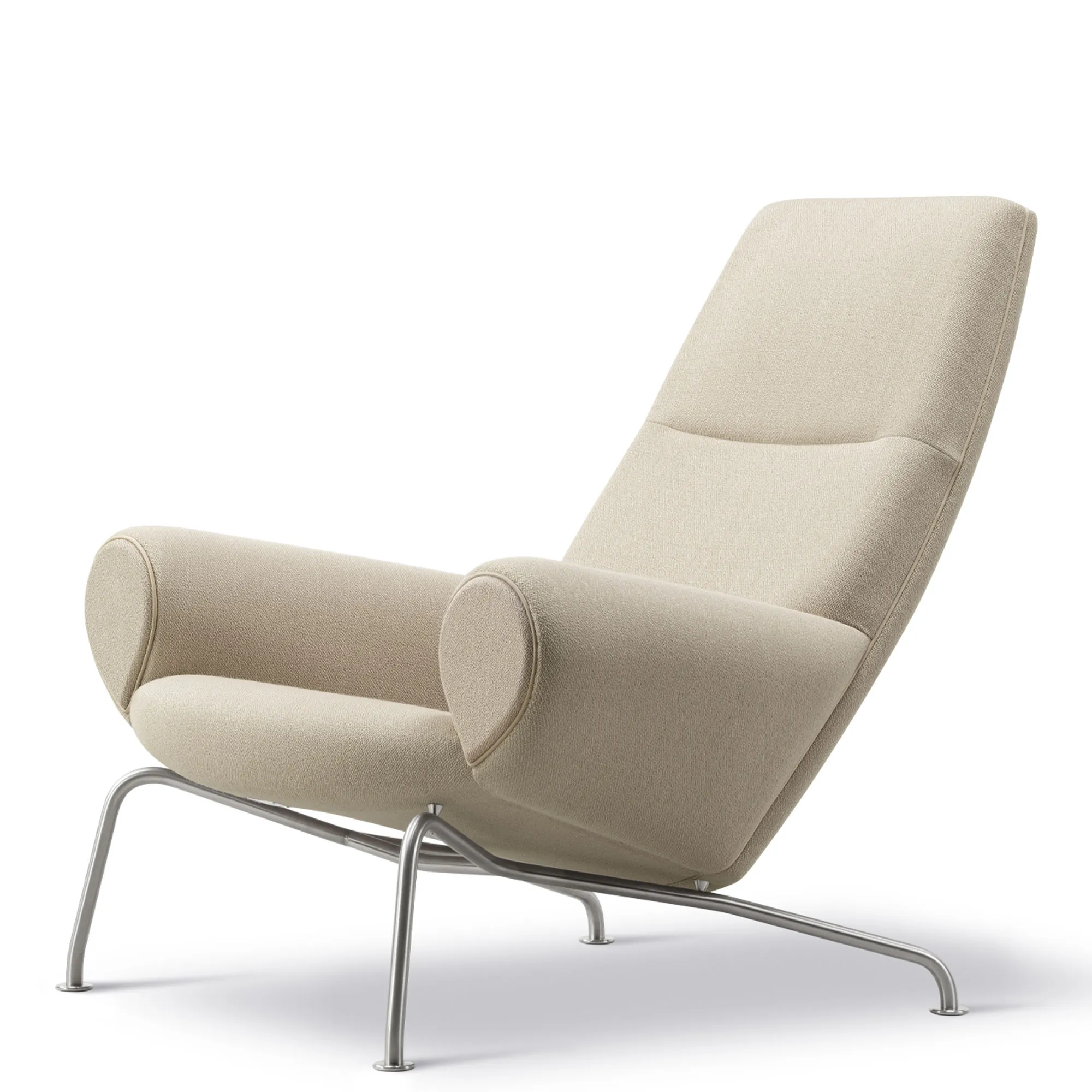Wegner Queen fåtölj med fotpall - 3