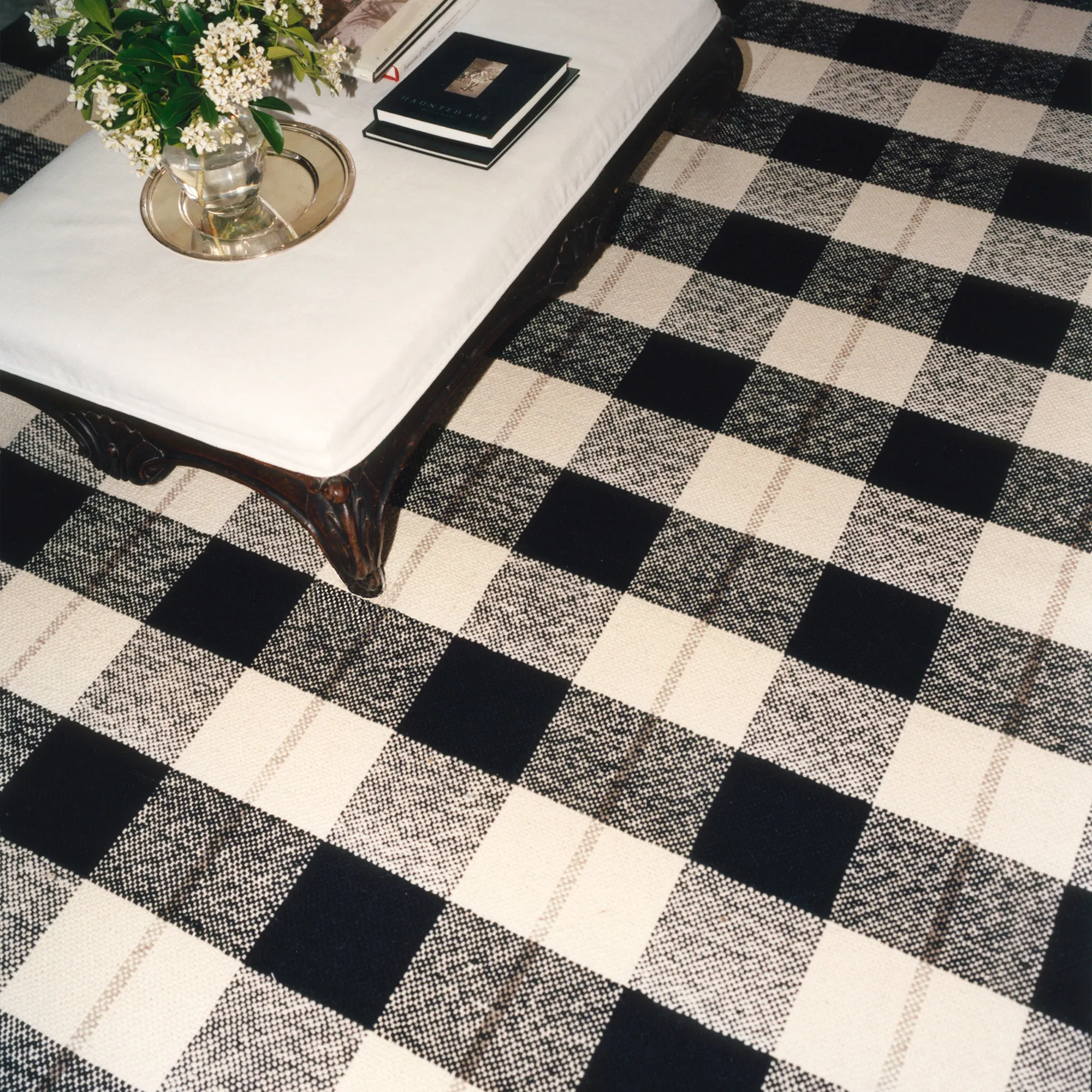 Plaid Black/Cream ullmatta - 3