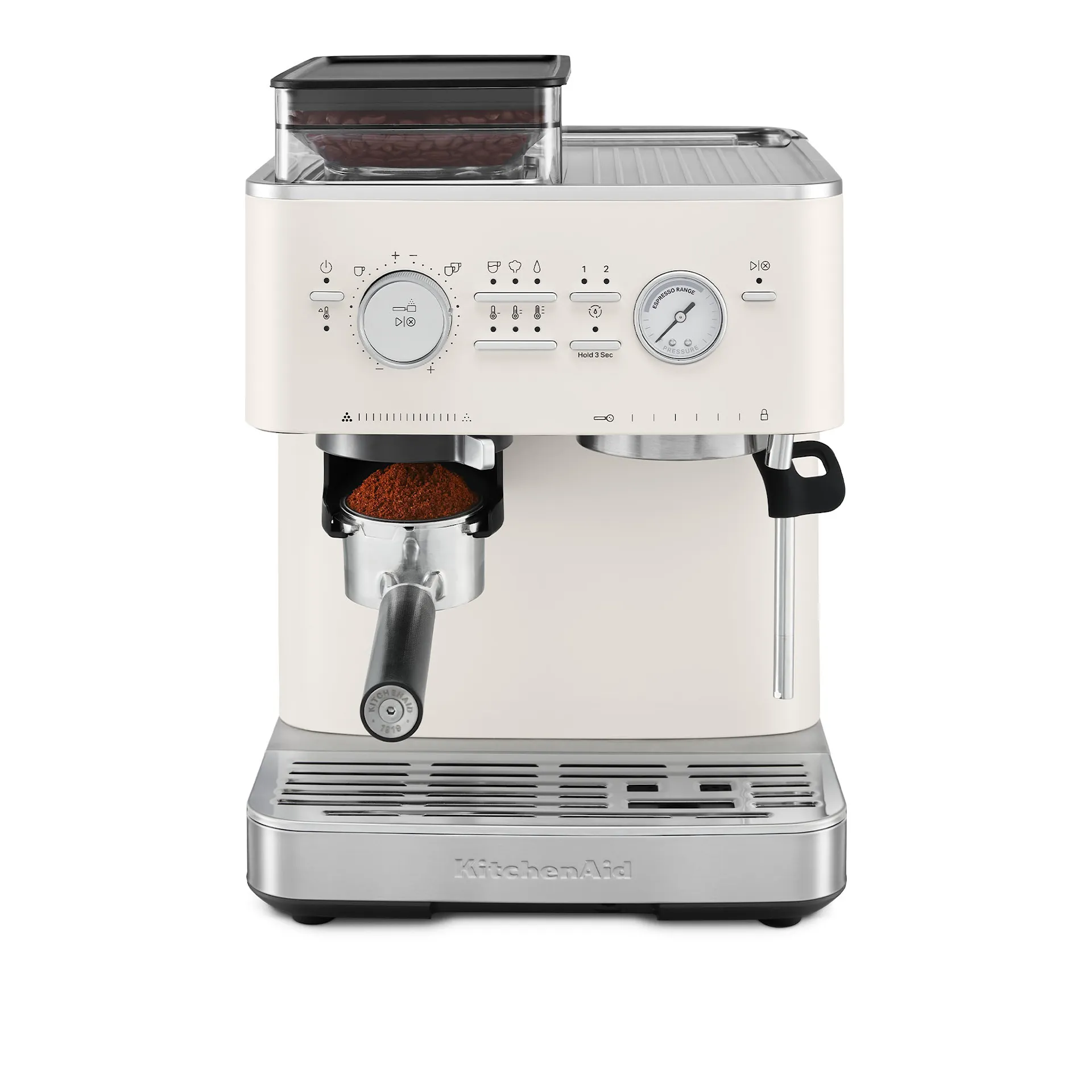 Halvautomatisk espressomaskin med kvarn porcelain white 5KES6551EPL - KitchenAid - NO GA