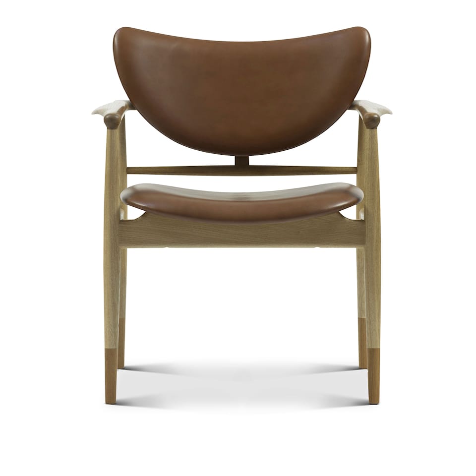 48 Chair, Walnut/Oak, Leather Group 2, Nevada NV2488S Cognac