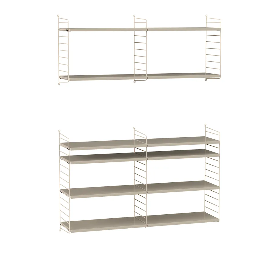 Vardagsrum hyllsystem N beige/beige