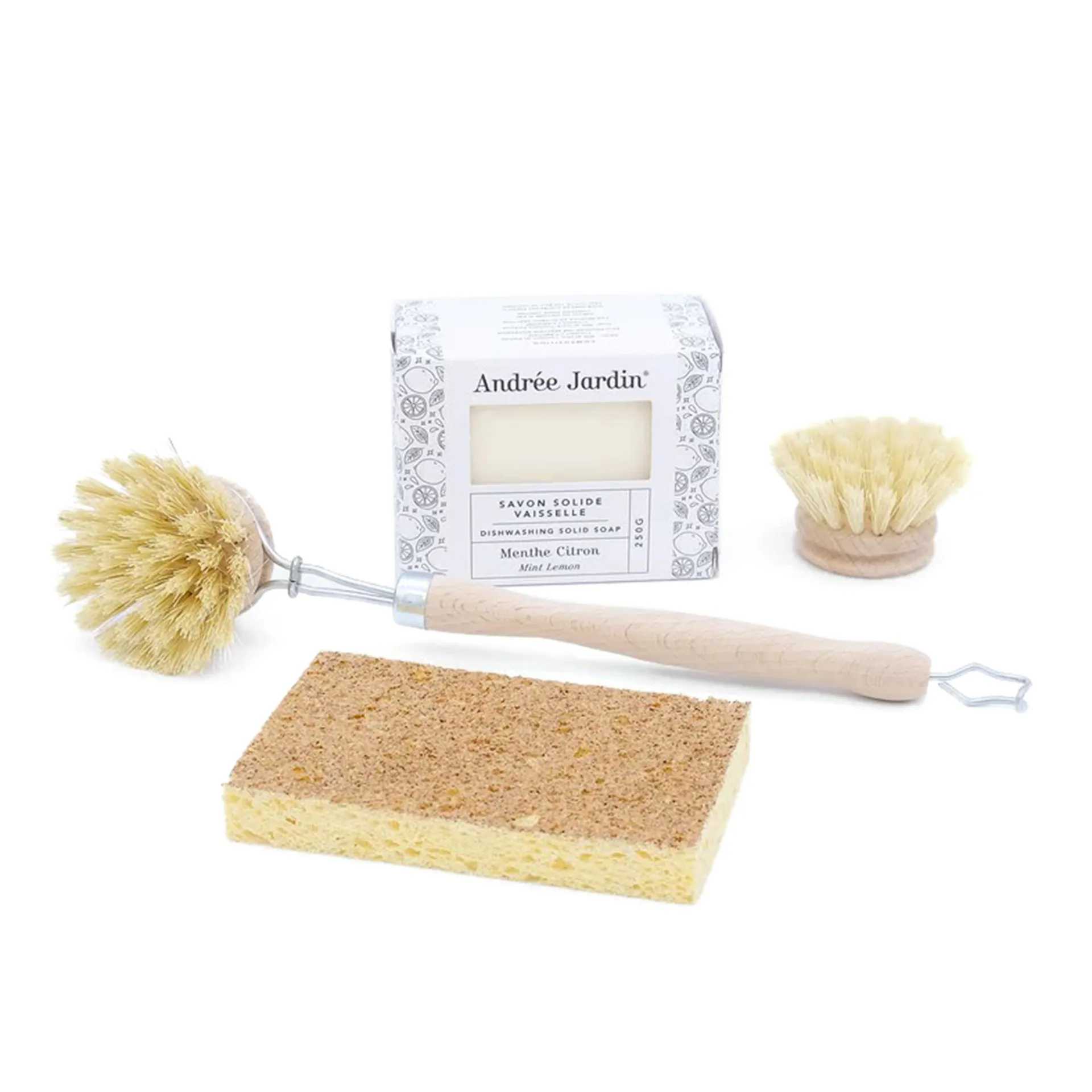 Natural Dishwashing Set Mint/Lemon - Andrée Jardin - NO GA