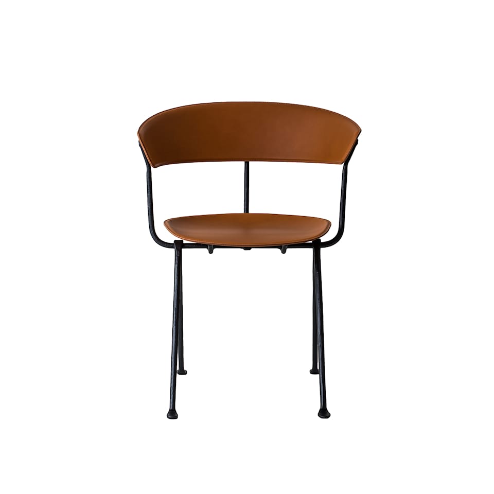 Officina Chair Galvanized frame/Natural leather seat