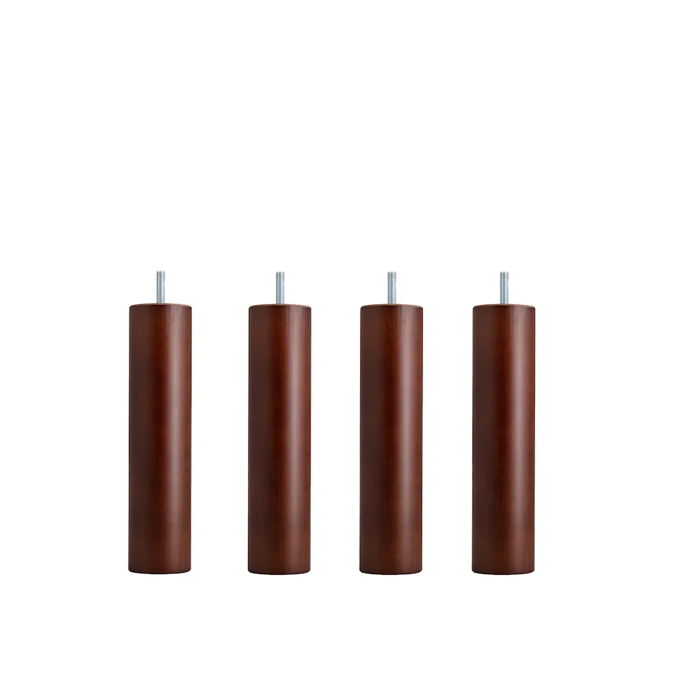 Dux SC sängben rund mahogany 4-pack