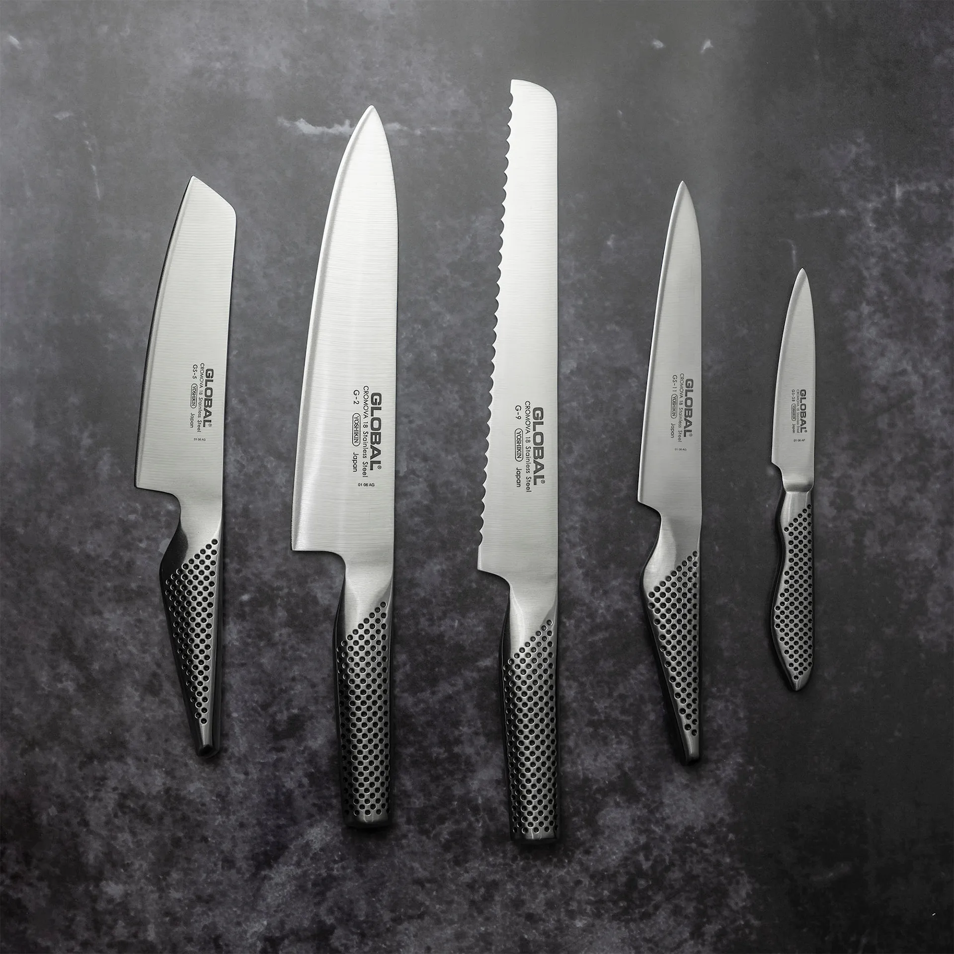 Knivset 5 Delar G-2, 9, GS-5, 11, 38 - Global - NO GA