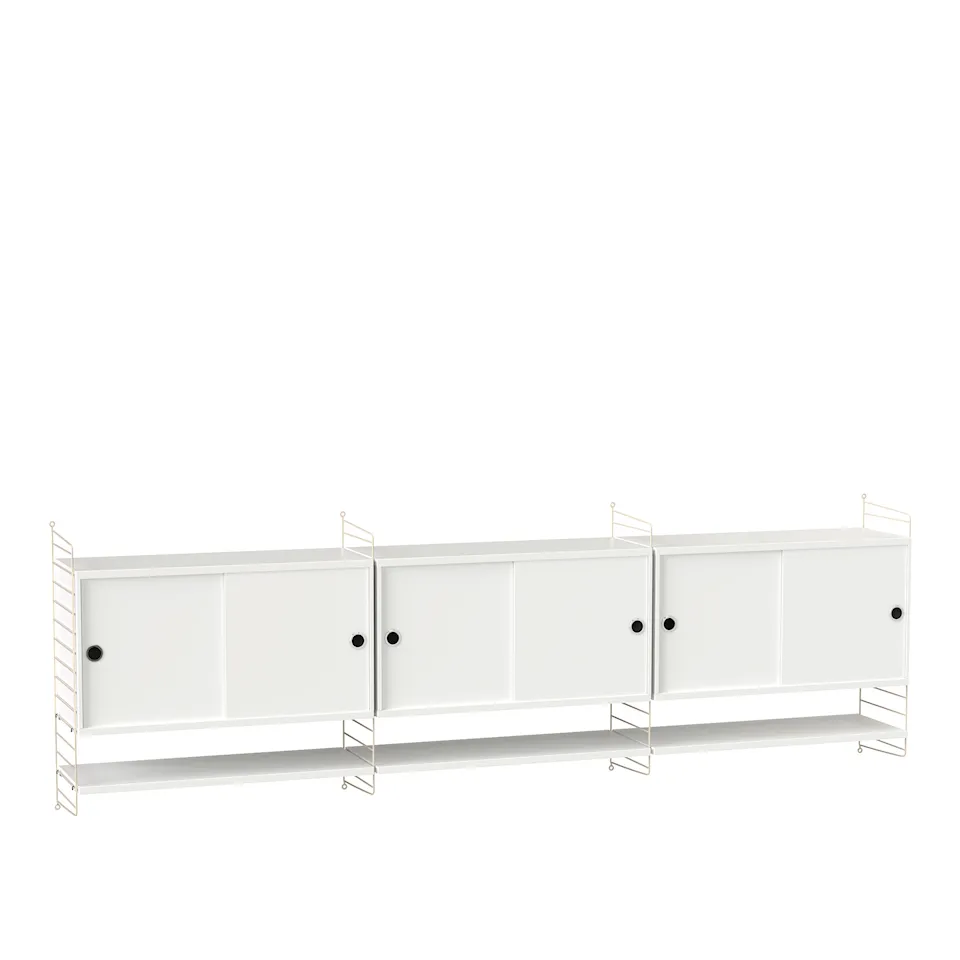 Vardagsrum hyllsystem E vit/beige