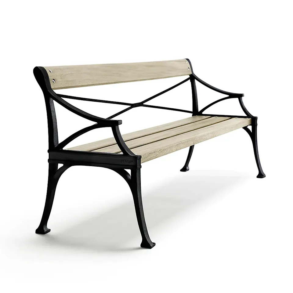 Soffa Lessebo - Obehandlad Accoya/Svartlackerad Aluminium