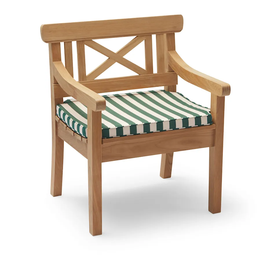 Drachmann Chair Cushion, Light Apricot/Dark Green