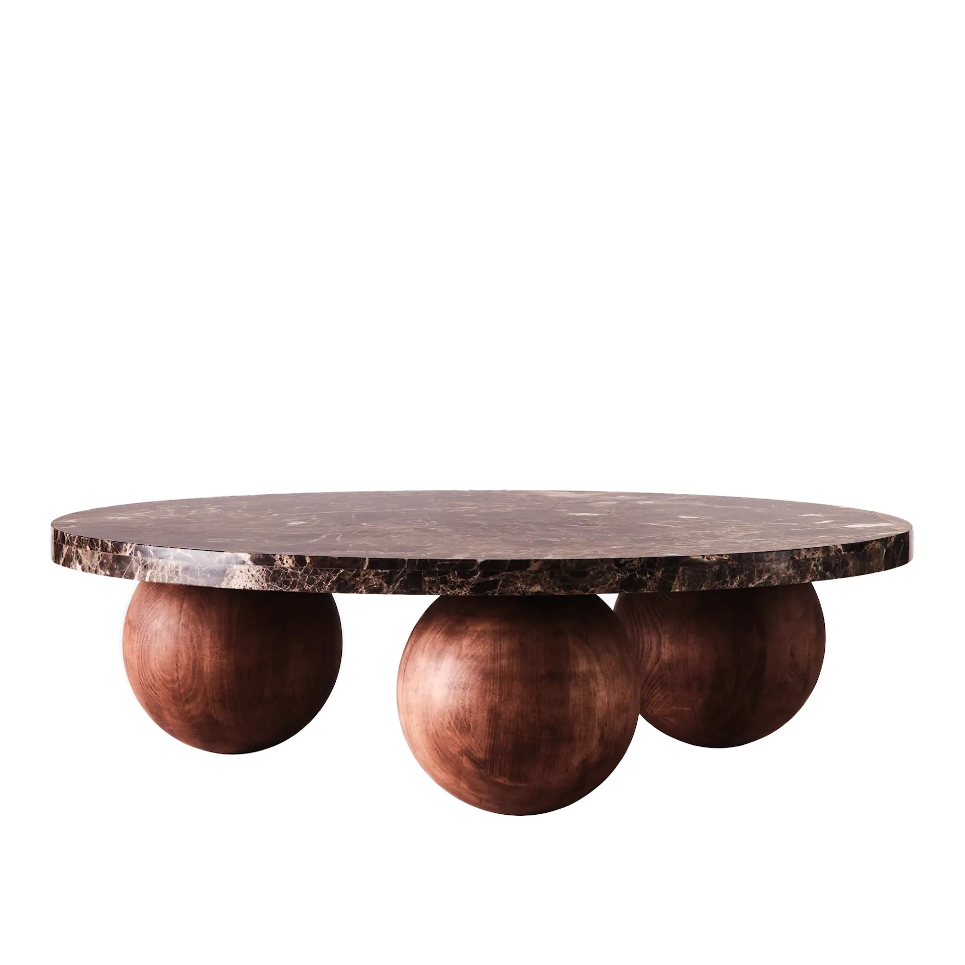 Sphere Sofa Table Round Dark Emperador - Dusty Deco - Edin & Lina Kjellvertz - NO GA