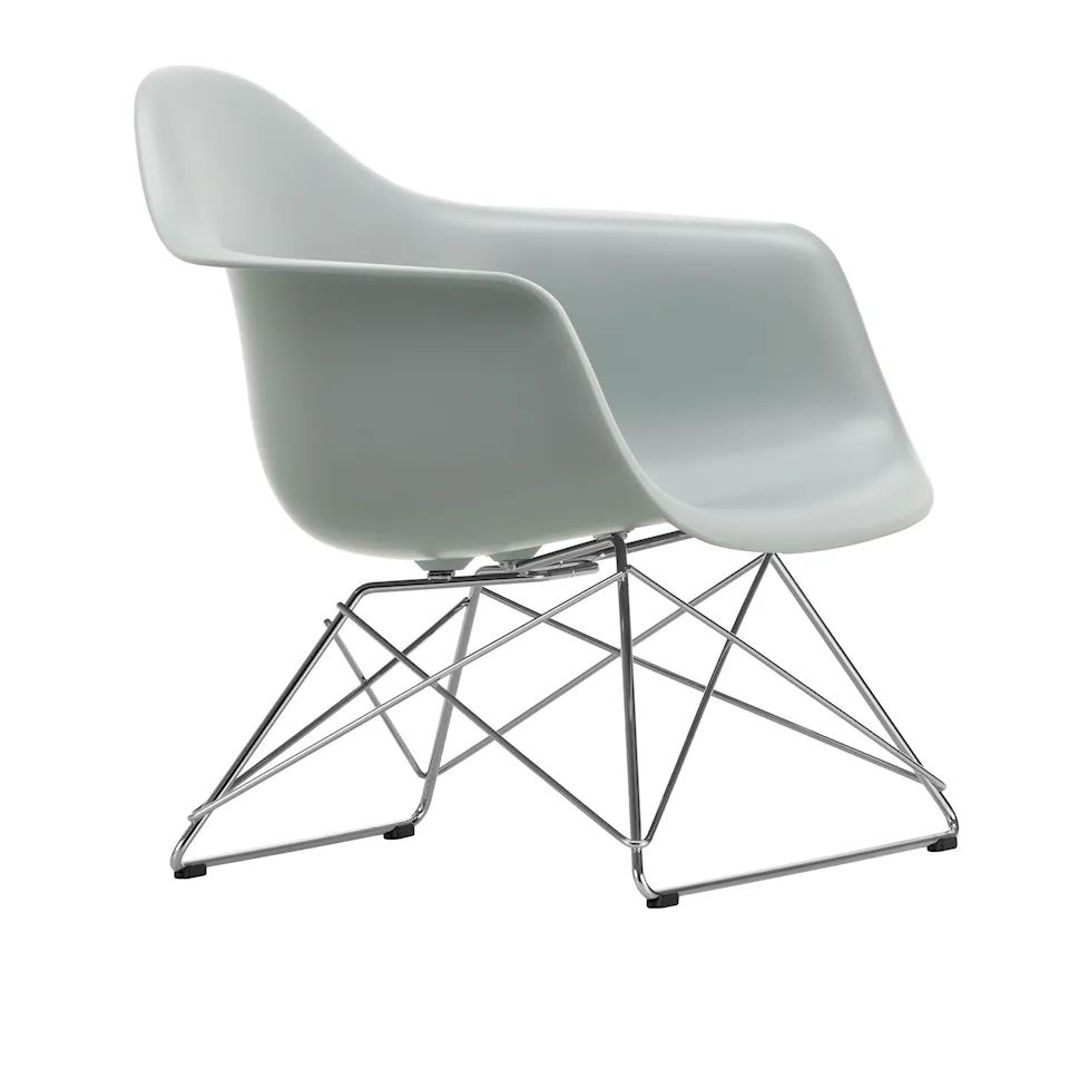 Eames Plastic Armchair LAR - 24 Light Grey - Chrome Base