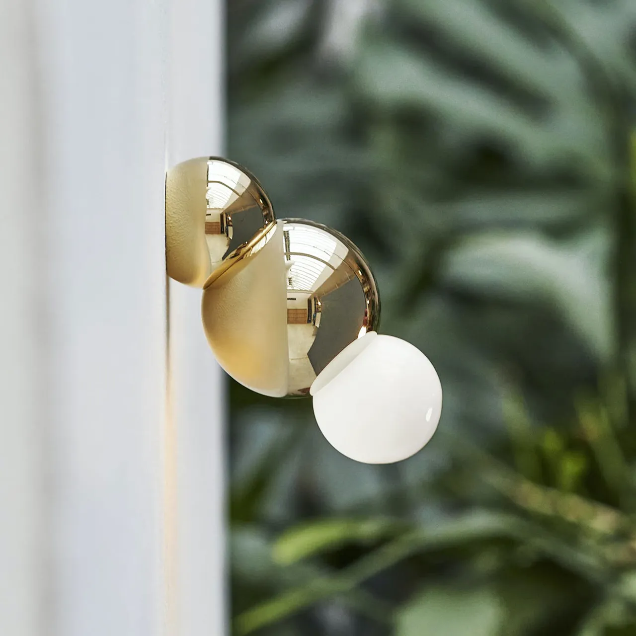 Ball Light Wall Small Mounted Polished Brass