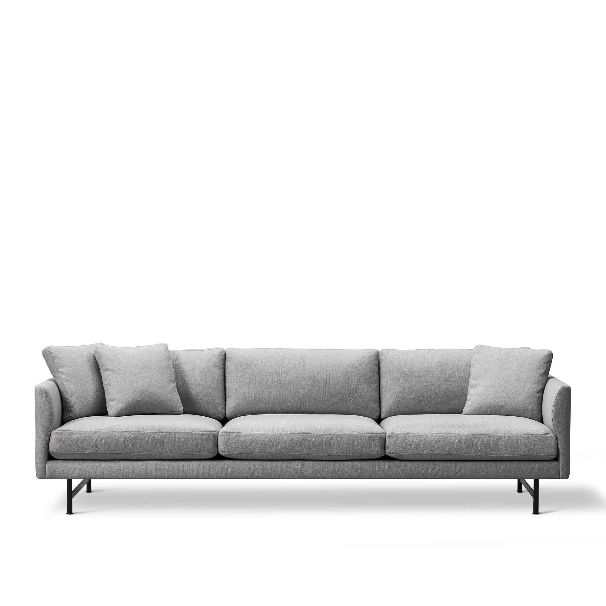 Calmo 3-sitssoffa svart metall - 1