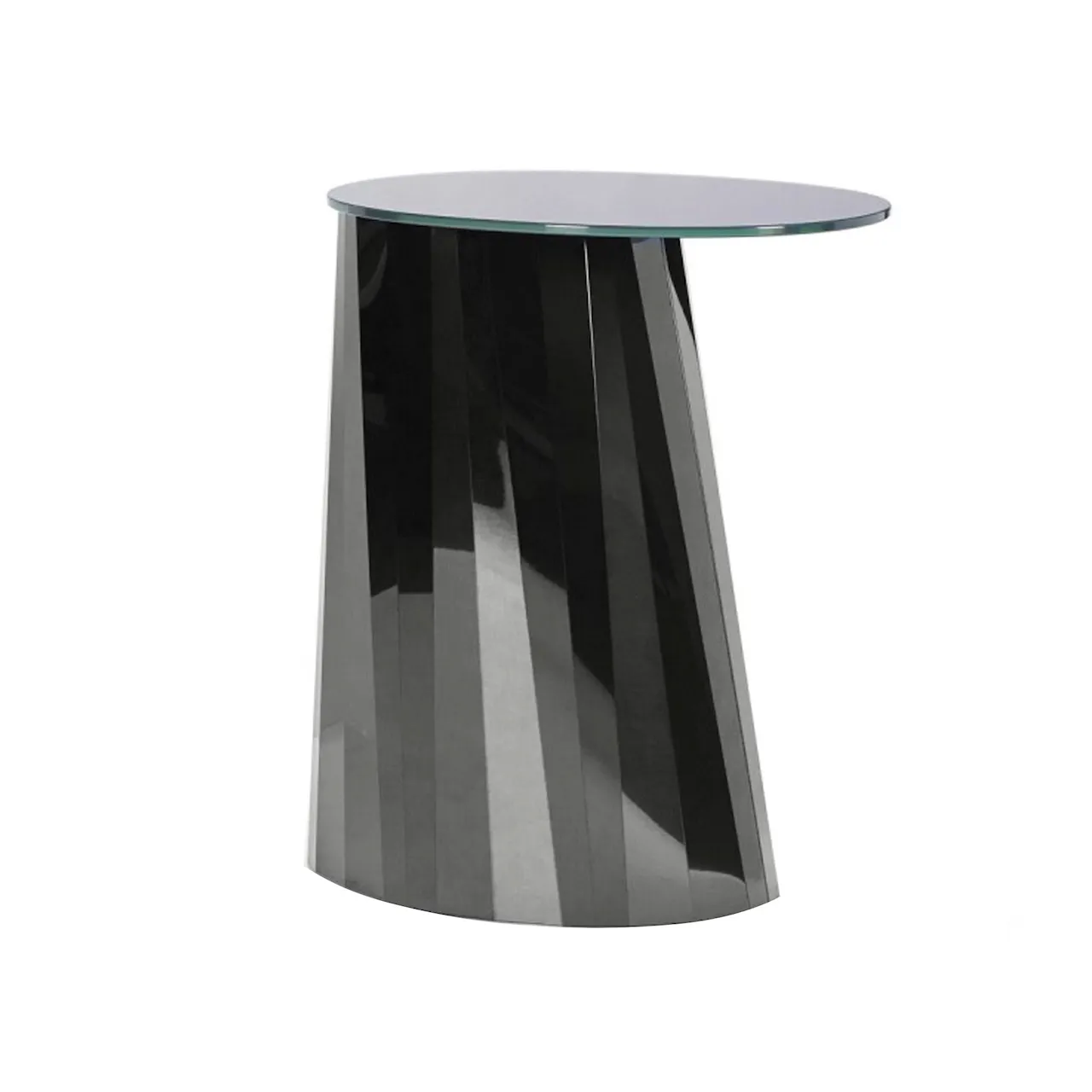 Pli Side Table High, Blank skiva, Onyx