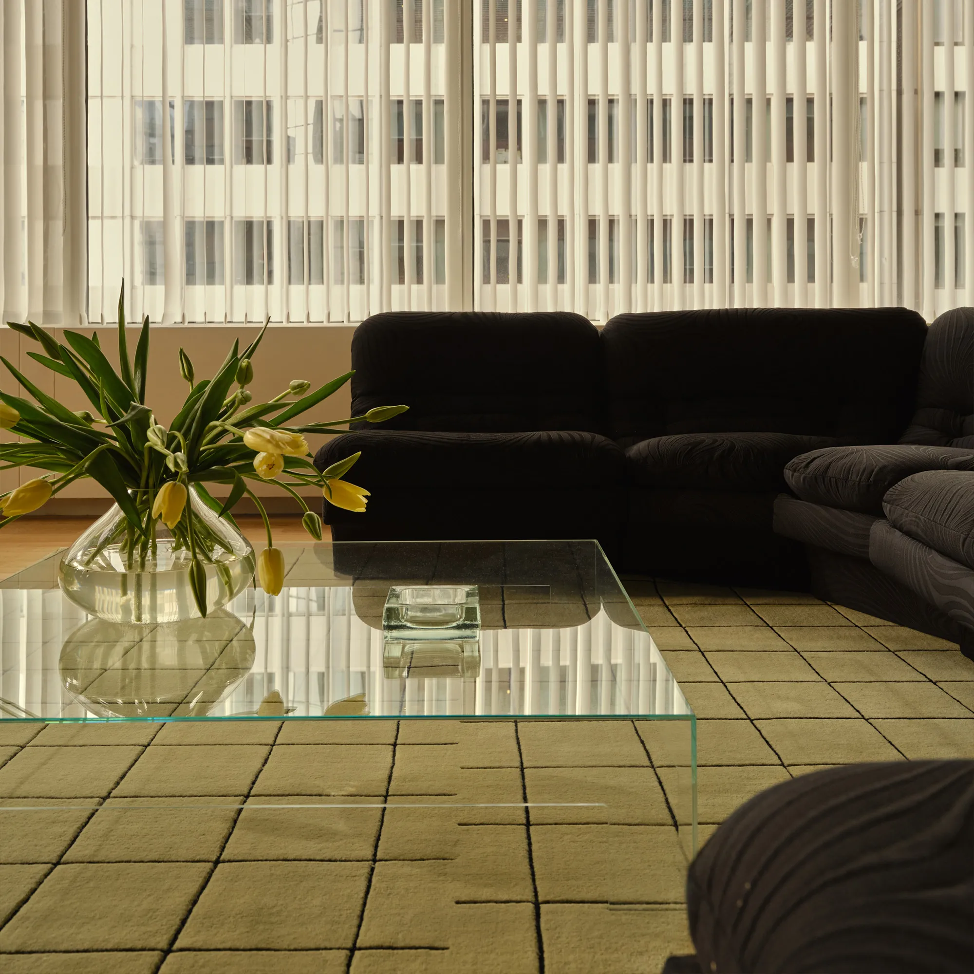 Grid Pistachio/Black ullmatta - 6