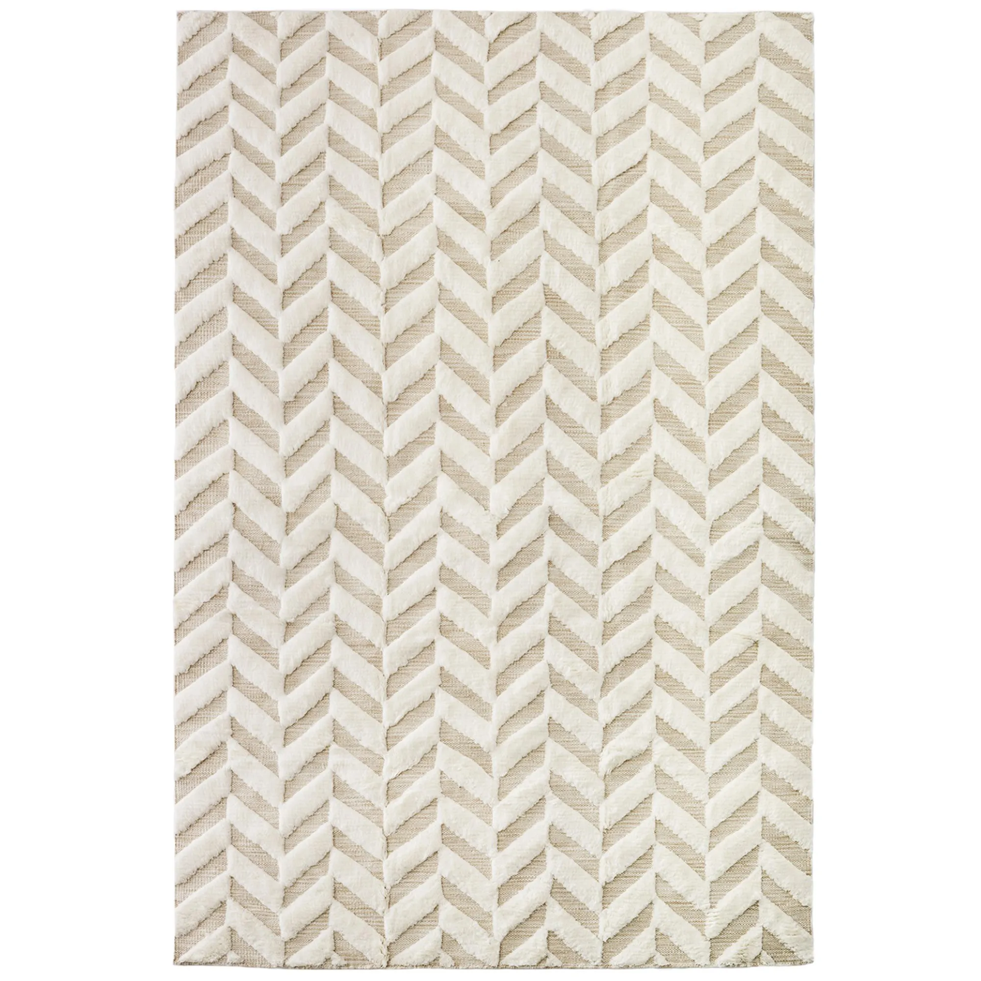 Herringbone White ullmatta - 1