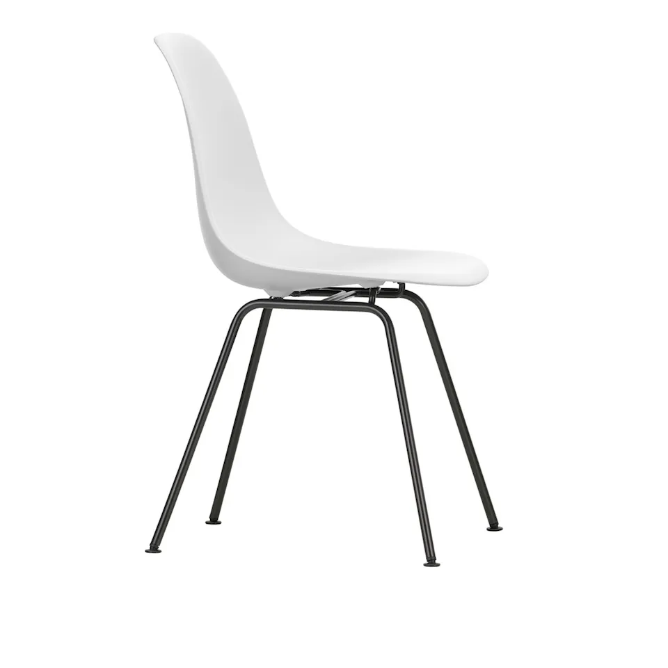 Eames RE Plastic Chair DSX 85 Cotton White, Basic Dark Base