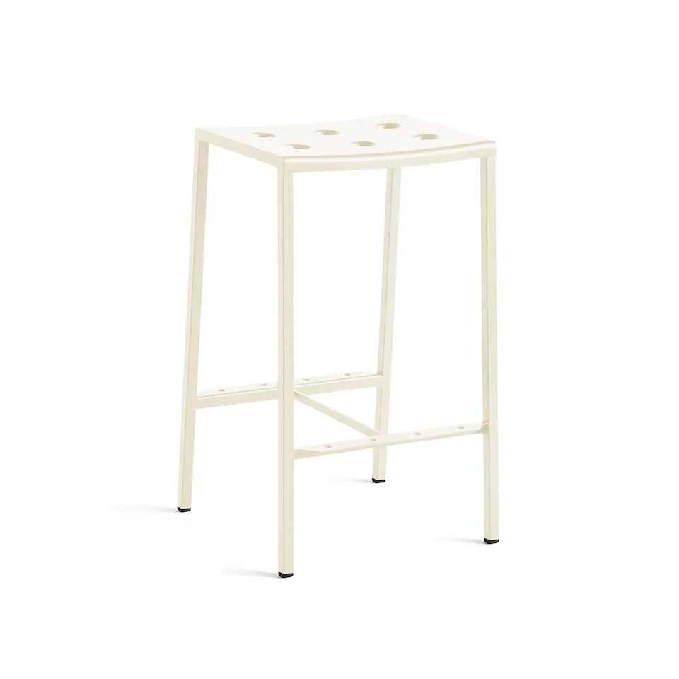 Balcony Bar Stool Low H65 / Chalk Beige