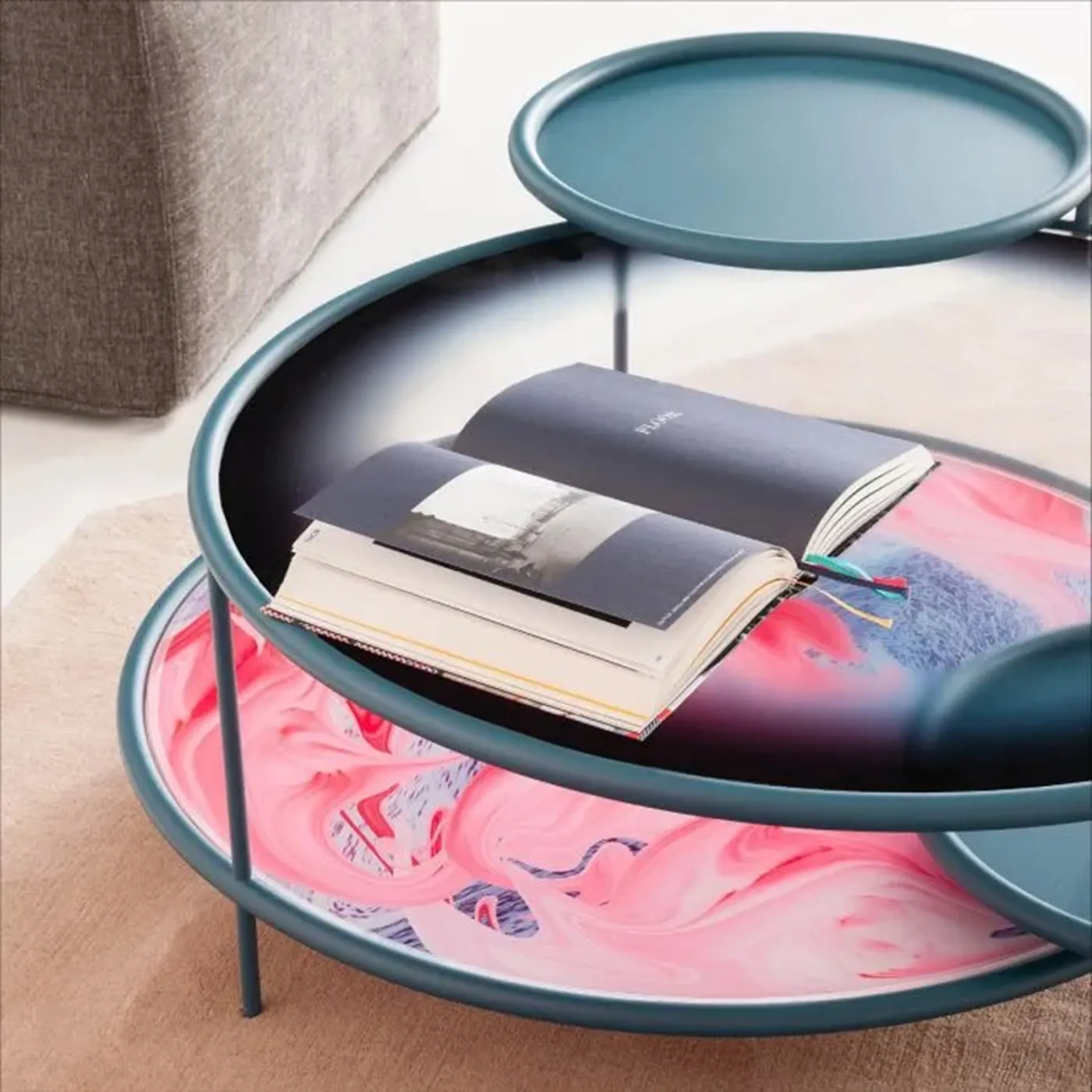 Sangaku Coffee Table - Green/Texture Combusto - Driade - NO GA